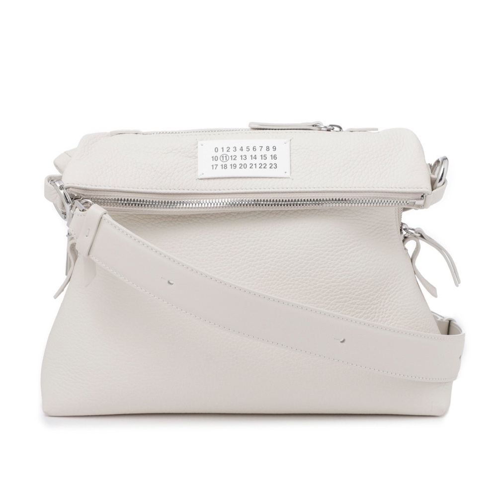 Maison Margiela Soft 5AC White On-Body Crossbody Messenger Shoulder Deerskin Bag